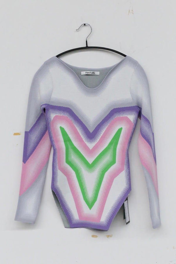 NAN KNITS gradient littering sweater 22011117 pink